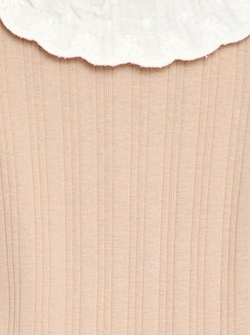 Body manches longues en maille côtelée col fantaisie - Kiabi Body manches longues en maille côtelée col fantaisie - Kiabi