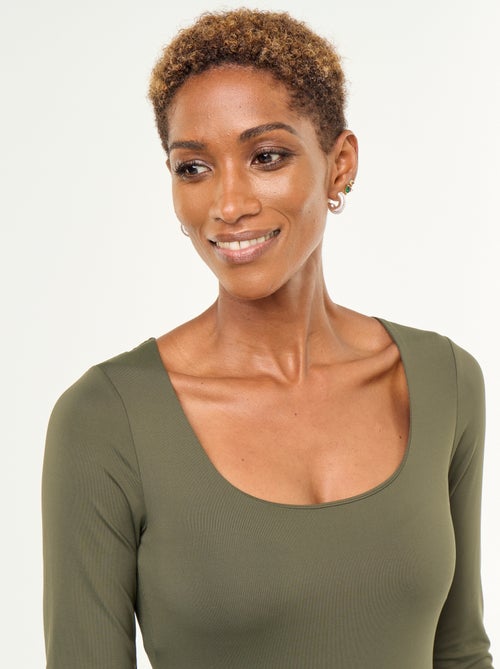 Body manches longues et col rond - Kiabi Body manches longues et col rond - Kiabi