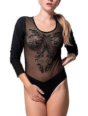 Body manches longues grace noir