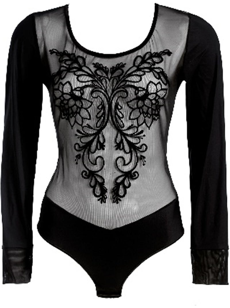 Body manches longues grace noir Noir - Kiabi