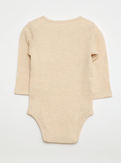 Body manches longues maille gaufrée - Kiabi Body manches longues maille gaufrée - Kiabi