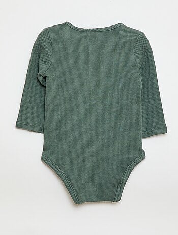 Body manches longues maille gaufrée