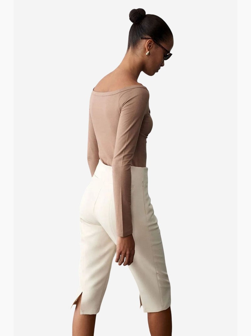 Body met boothals aansluitend dilvin Taupe - Kiabi