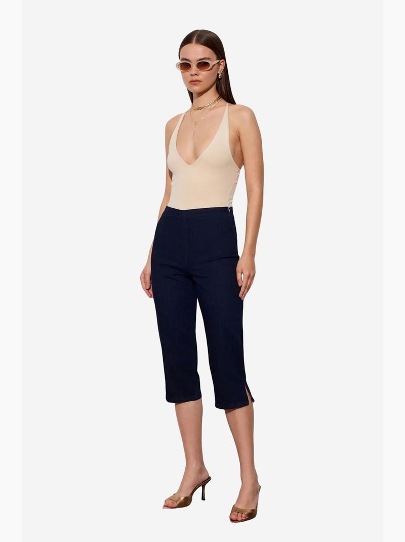 Body met cut-out halterhals aansluitend dilvin Klei-beige - Kiabi