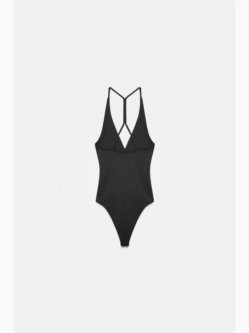 Body met cut-out halterhals aansluitend dilvin Zwart - Kiabi