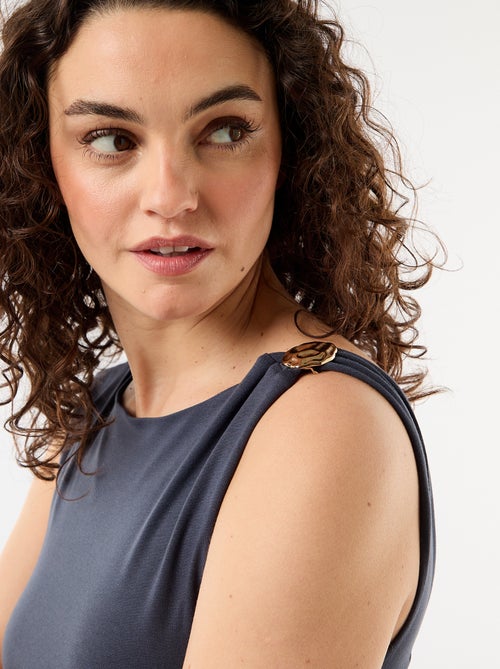 Body met diepe ruguitsnijding en goudkleurig detail - Kiabi