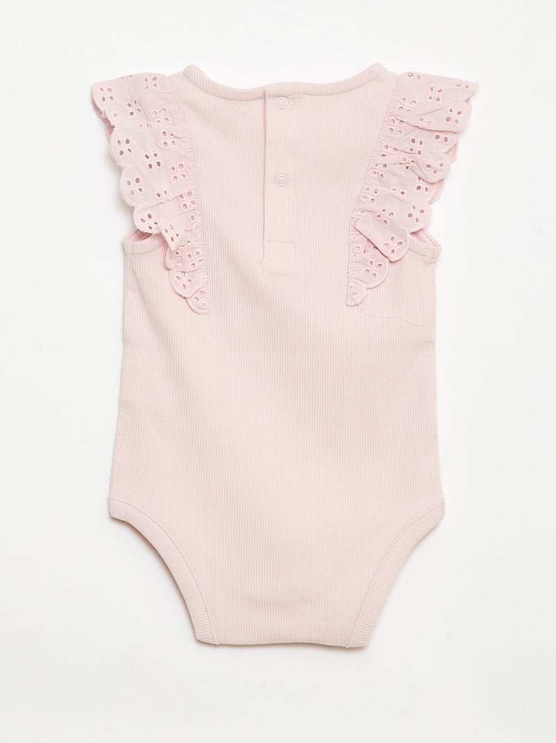 Body met korte volantmouwtjes Rose - Kiabi