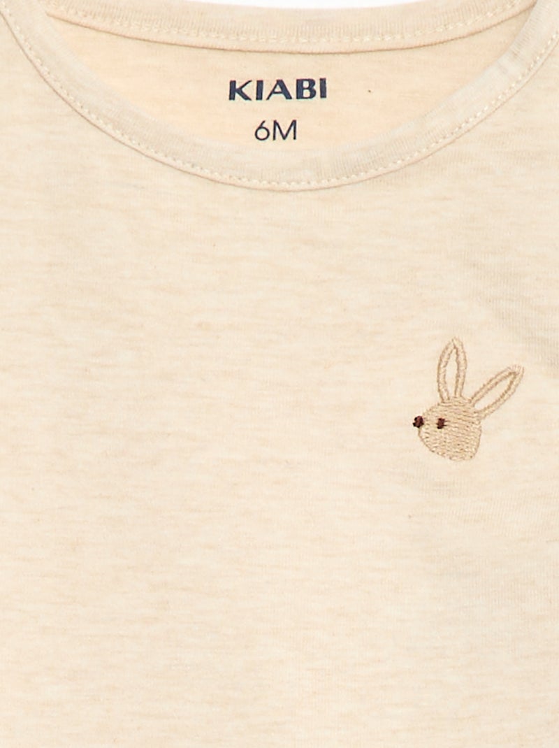 Body met lange mouwen - unisex Biege - Kiabi