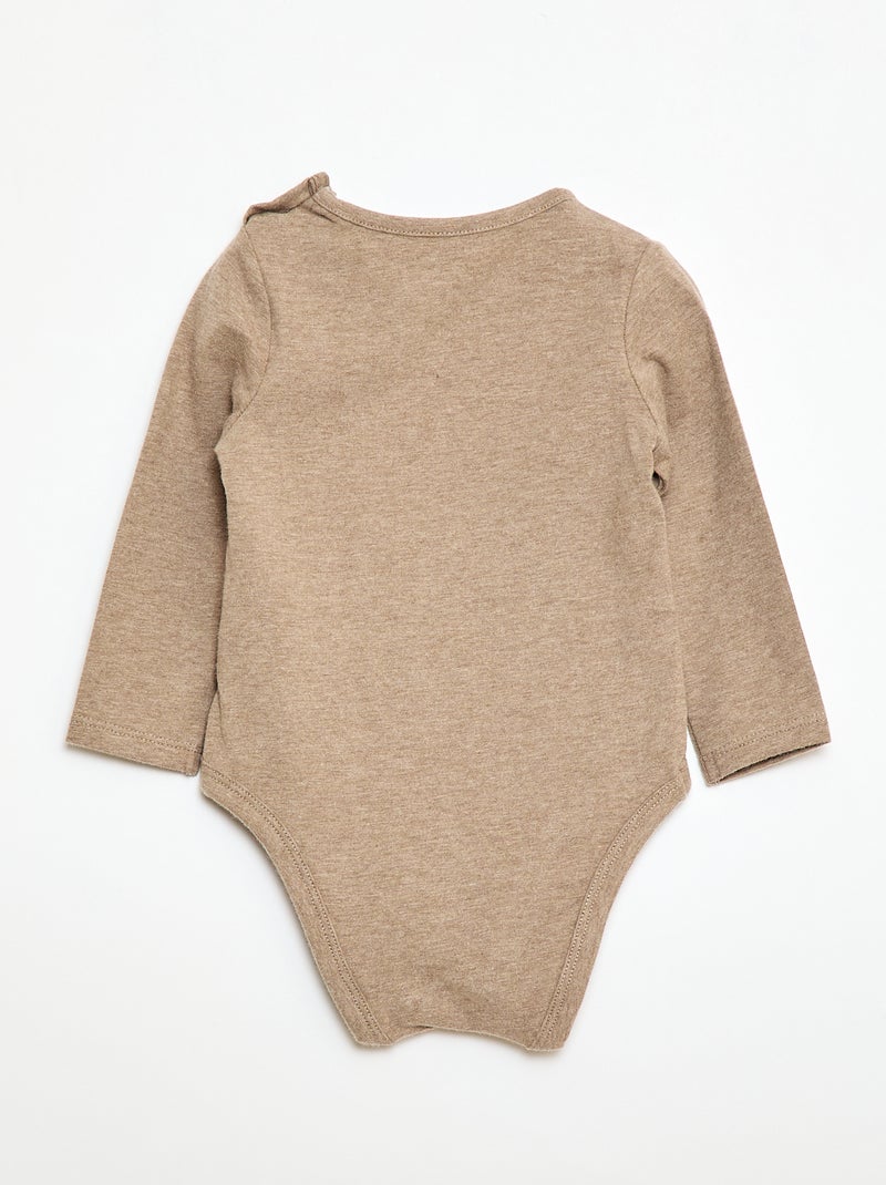 Body met lange mouwen - unisex Grijs - Kiabi