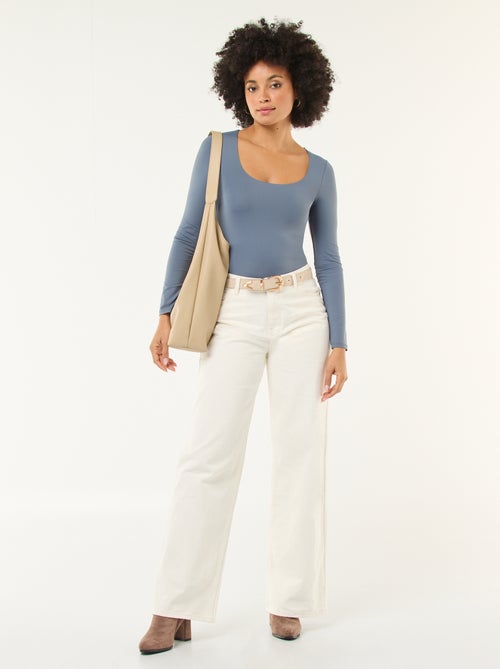 Body met lange mouwen en ronde hals - - Kiabi