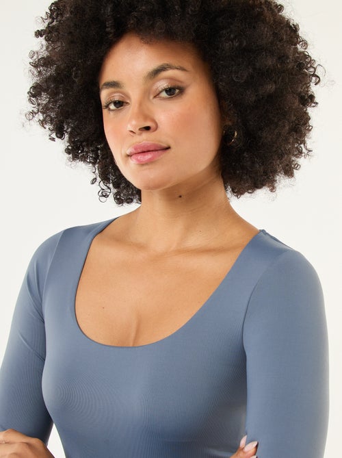 Body met lange mouwen en ronde hals - - Kiabi