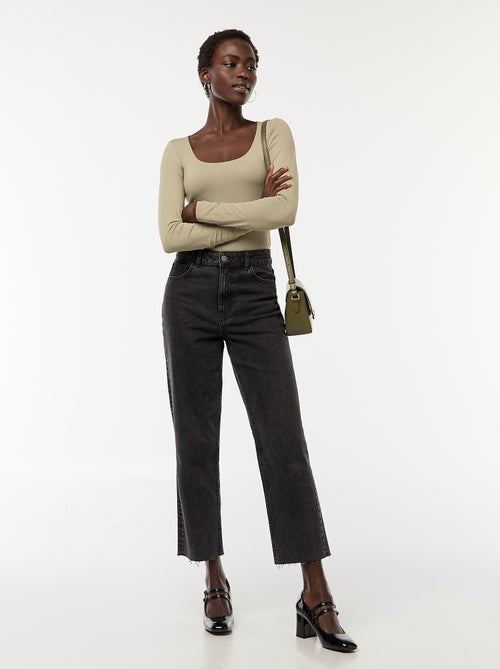 Body met lange mouwen en ronde hals - - Kiabi