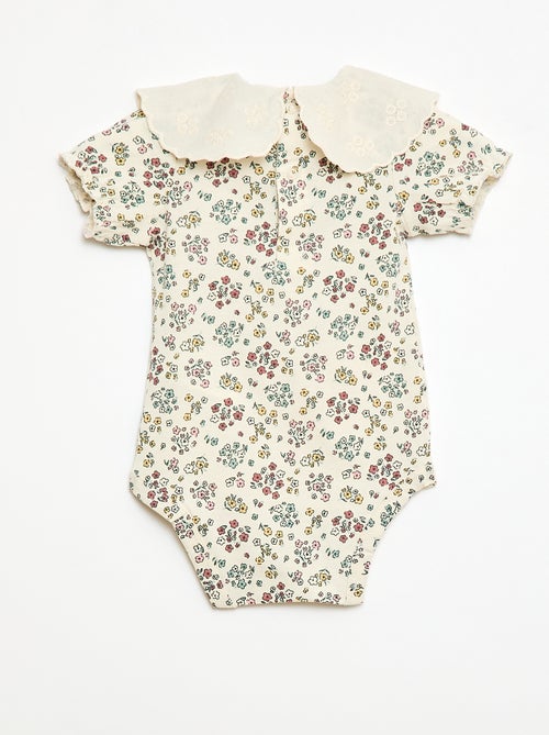 Body met Peter Pan-kraag en bloemenprint - Kiabi