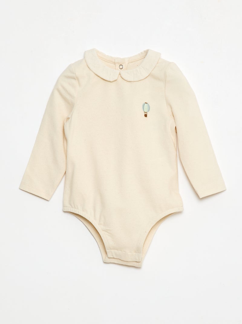 Body met peterpankraagje Wit - Kiabi