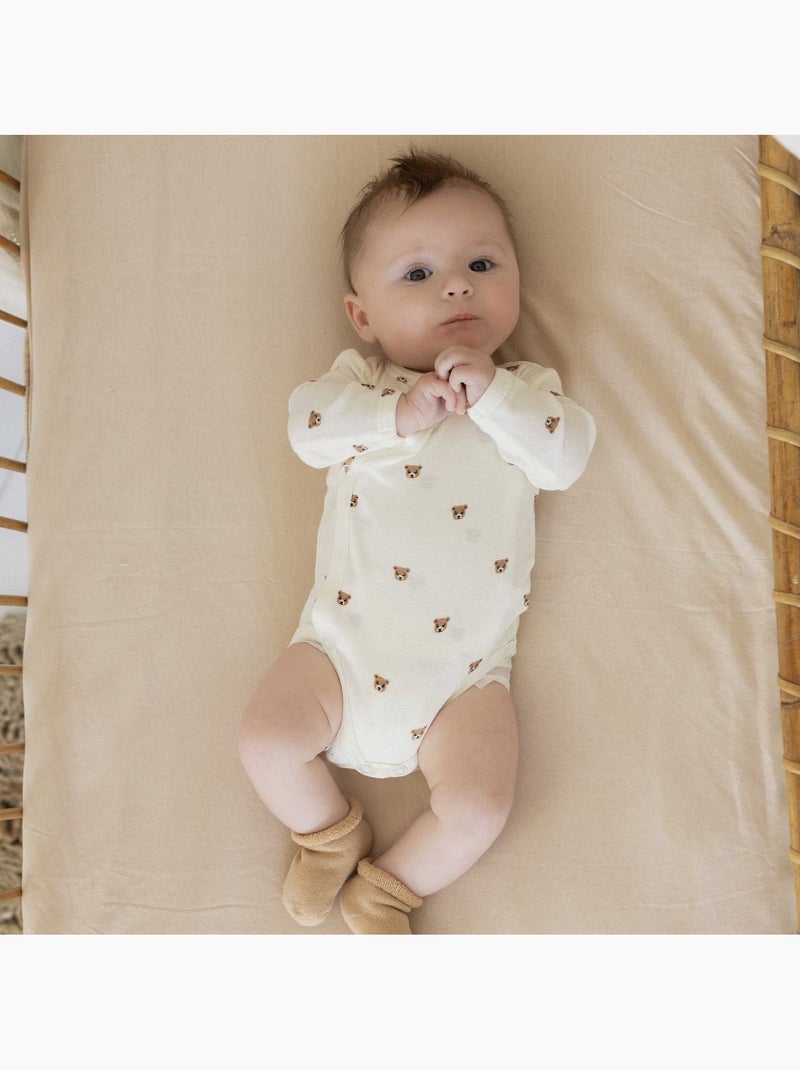 Body ouverture croisée Beige - Kiabi