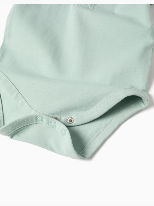 Body polo en coton à rayures - Kiabi
