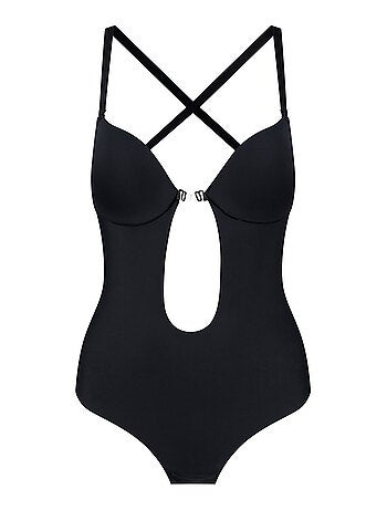Body push-up décolleté plongeant à dos bas shapewear