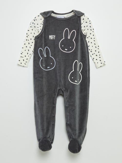 Body + pyjama van velours 'Miffy' - 2-delig - Kiabi