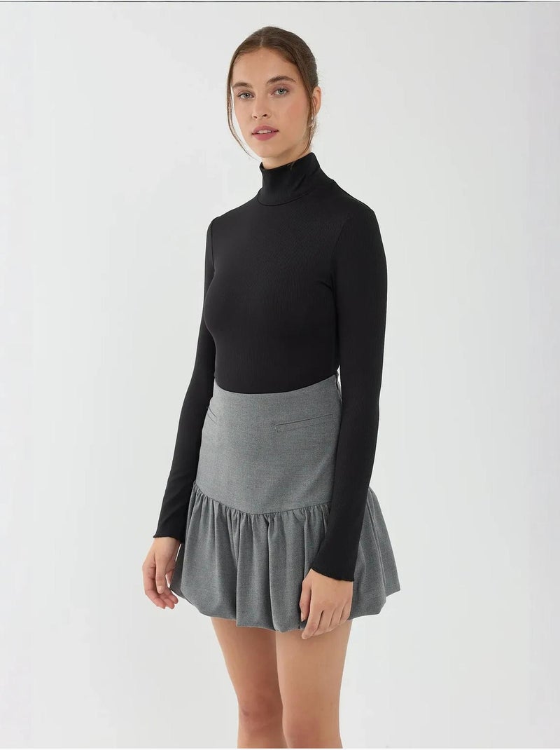Body tricoté basique à col roulé hiccup Noir - Kiabi