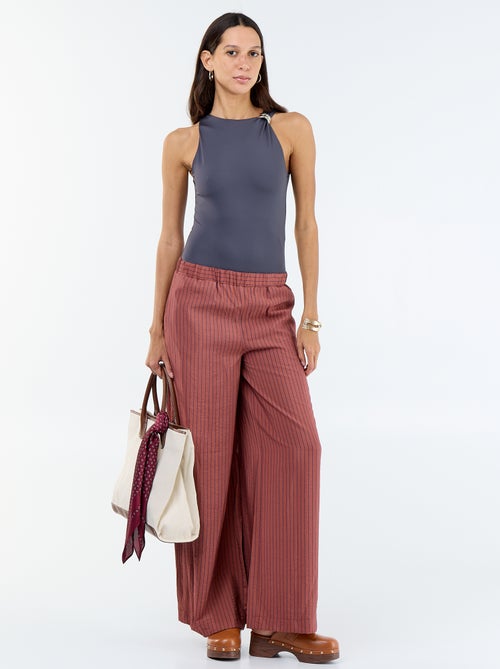 Body uni avec bijoux fantaisies aux bretelles - Kiabi