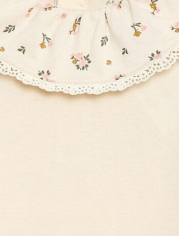 Body uni avec col claudine imprimé