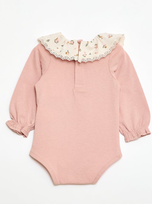 Body uni avec col claudine imprimé - Kiabi