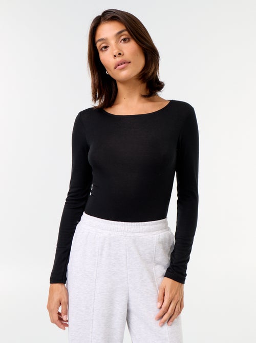 Body uni laine mélangée - Kiabi