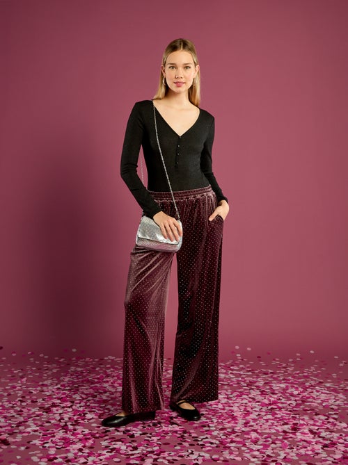 Body van tricot met pailletten - Kiabi