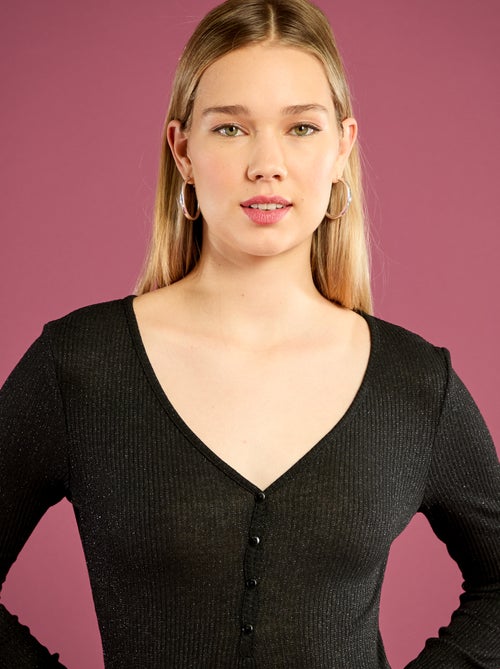 Body van tricot met pailletten - Kiabi