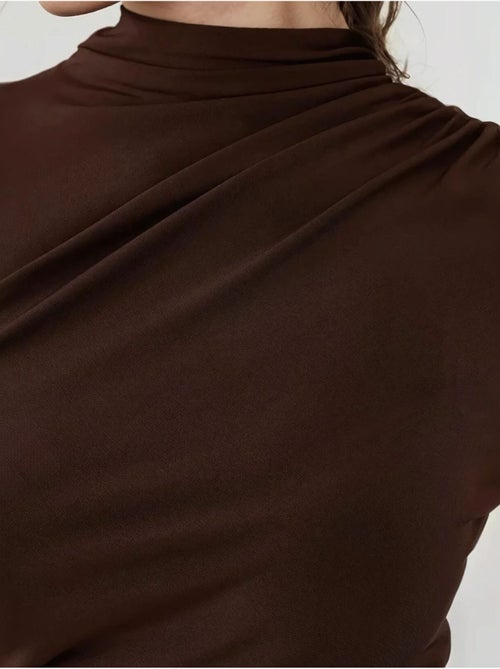 Bodycon gedrapeerde midi-jurk - Kiabi Bodycon gedrapeerde midi-jurk - Kiabi