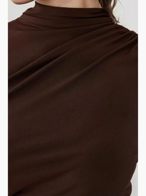 Bodycon gedrapeerde midi-jurk hiccup - Kiabi Bodycon gedrapeerde midi-jurk hiccup - Kiabi