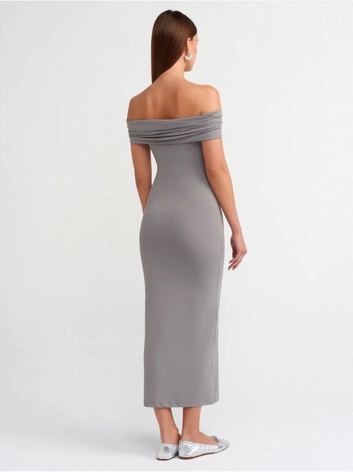 Bodycon midi-jurk met blote schouders dilvin - Kiabi Bodycon midi-jurk met blote schouders dilvin - Kiabi