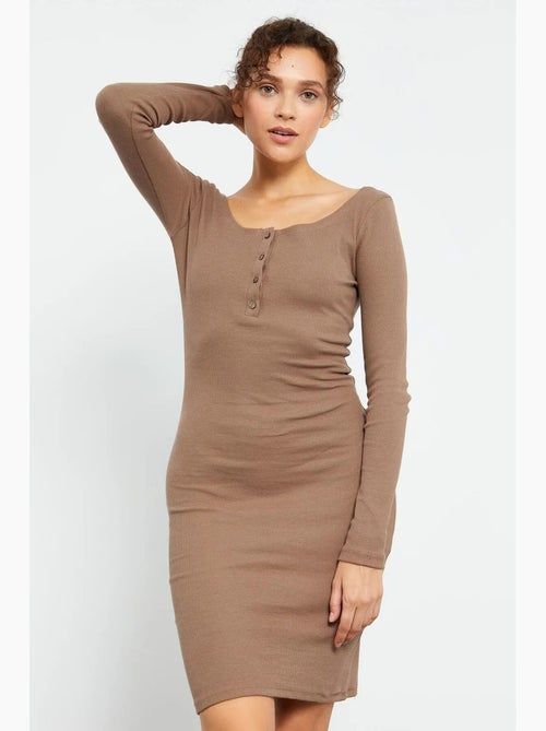 Bodycon midi-jurk met ronde hals tommy - Kiabi Bodycon midi-jurk met ronde hals tommy - Kiabi