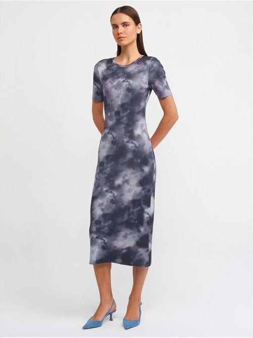 Bodycon midi-jurk met tie-dyeprint dilvin - Kiabi Bodycon midi-jurk met tie-dyeprint dilvin - Kiabi