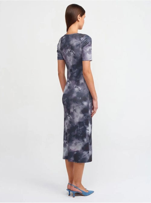 Bodycon midi-jurk met tie-dyeprint dilvin - Kiabi Bodycon midi-jurk met tie-dyeprint dilvin - Kiabi