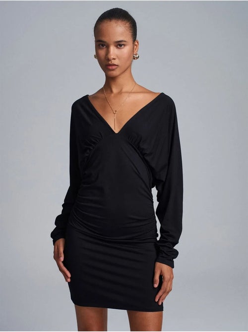Bodycon mini-jurk met drapeerdetail dilvin - Kiabi Bodycon mini-jurk met drapeerdetail dilvin - Kiabi
