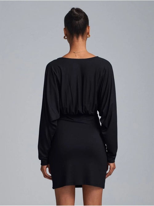 Bodycon mini-jurk met drapeerdetail dilvin - Kiabi Bodycon mini-jurk met drapeerdetail dilvin - Kiabi