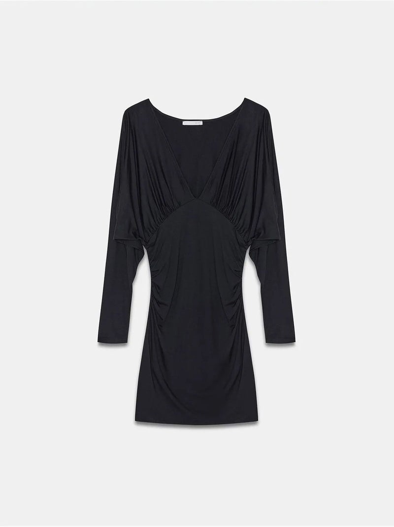 Bodycon mini-jurk met drapeerdetail dilvin Zwart - Kiabi