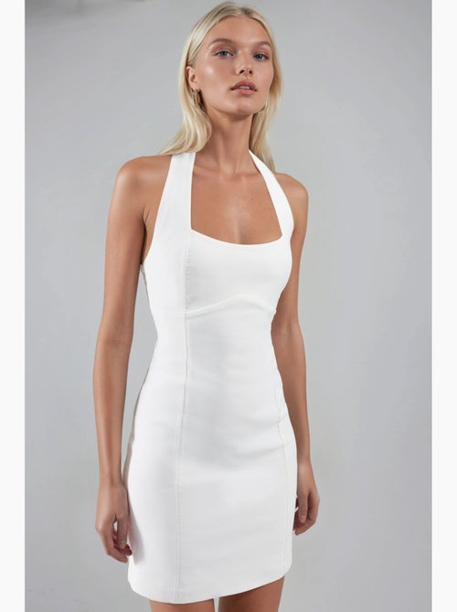 Bodycon mini-jurk met halterkraag hiccup - Kiabi Bodycon mini-jurk met halterkraag hiccup - Kiabi