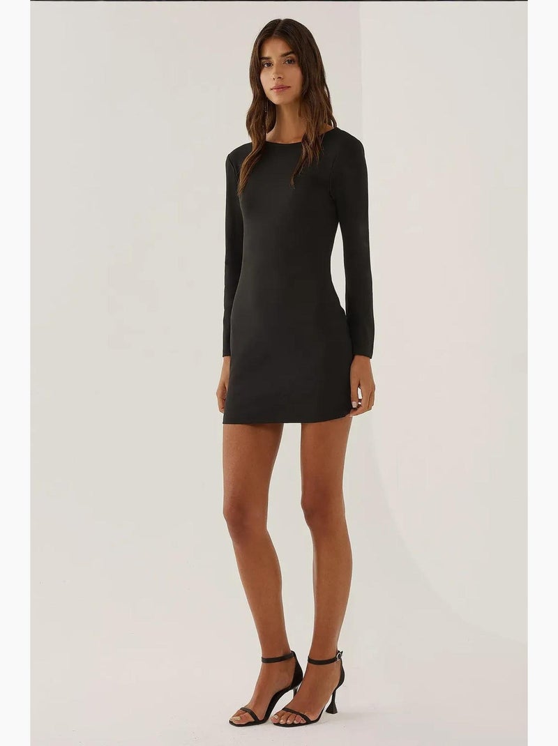 Bodycon mini-jurk met rugdecolleté hiccup Zwart - Kiabi