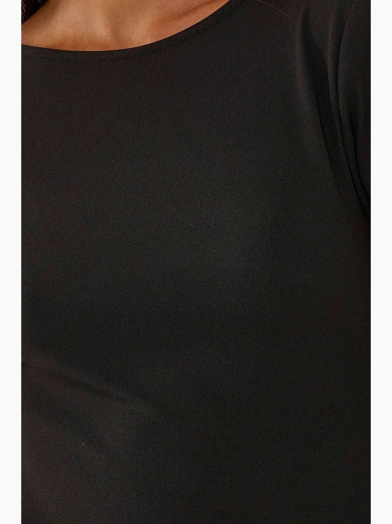 Bodycon mini-jurk met rugdecolleté hiccup Zwart - Kiabi