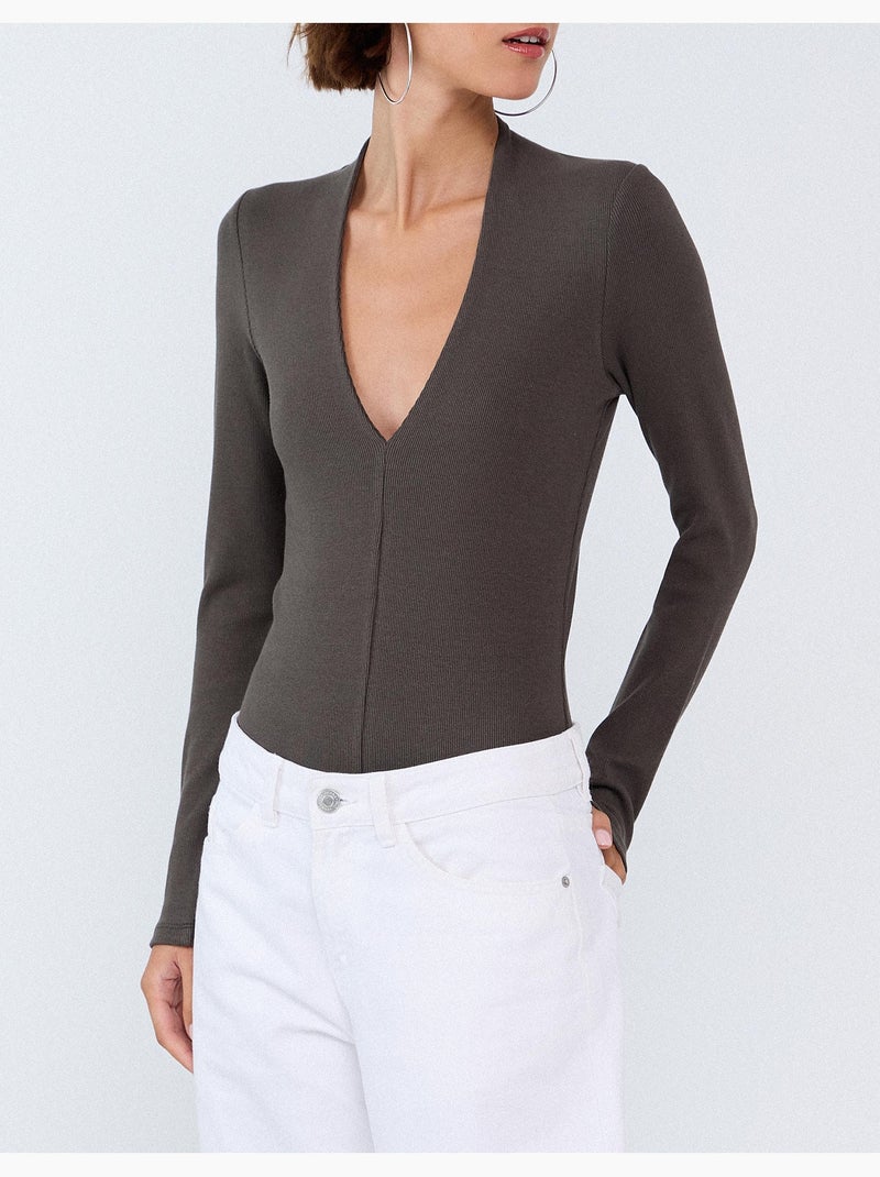 Bodysuit met lange mouwen, mo fashion Groen - Kiabi