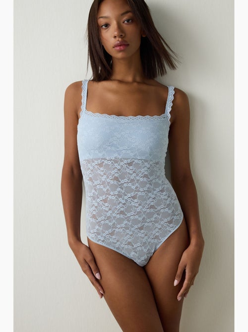 Bodysuit met vierkante hals, zonder beugel, met uitneembare cups penti - Kiabi