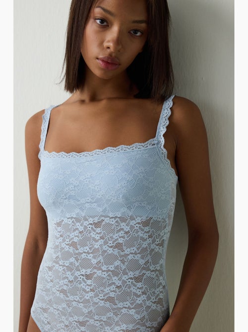 Bodysuit met vierkante hals, zonder beugel, met uitneembare cups penti - Kiabi