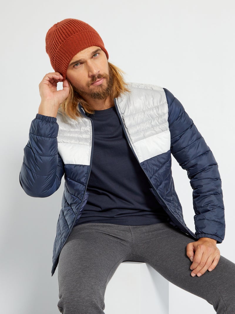 Bodywarmer met colorblock GRIJS - Kiabi