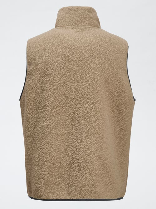 Bodywarmer met contrastdetail en imitatieschapenvacht 'JJrebel' - Kiabi
