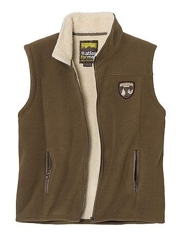 Bodywarmer van fleece met sherpavoering - ATLAS FOR MEN