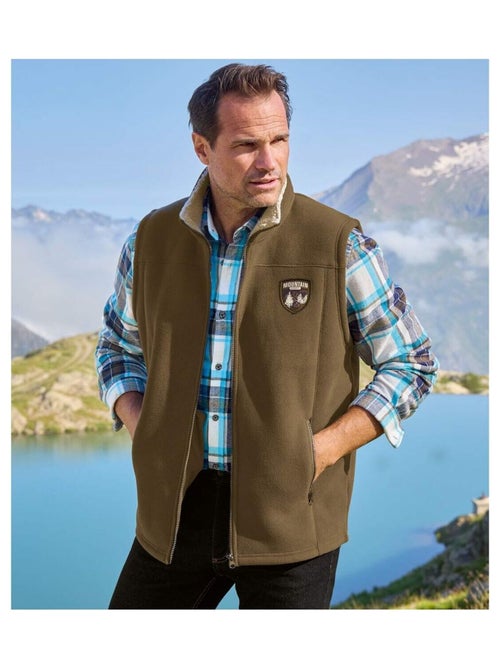 Bodywarmer van fleece met sherpavoering - ATLAS FOR MEN - Kiabi
