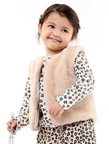 Bodywarmer van imitatiebont