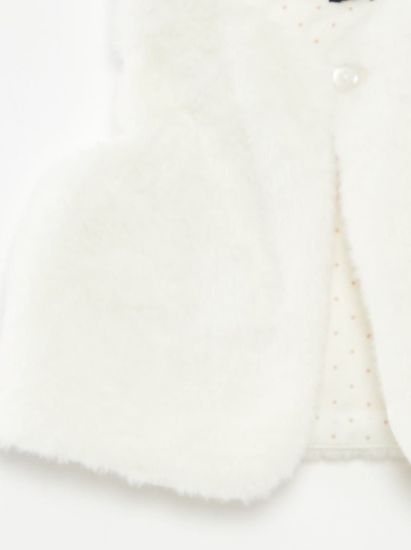 Bodywarmer van imitatiebont Wit - Kiabi